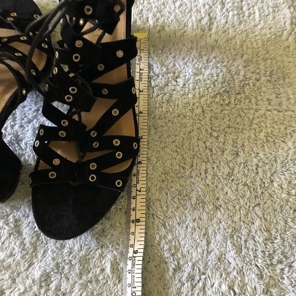 Yoko lace up / zip up black heeled 7.5 - Picture 9 of 9